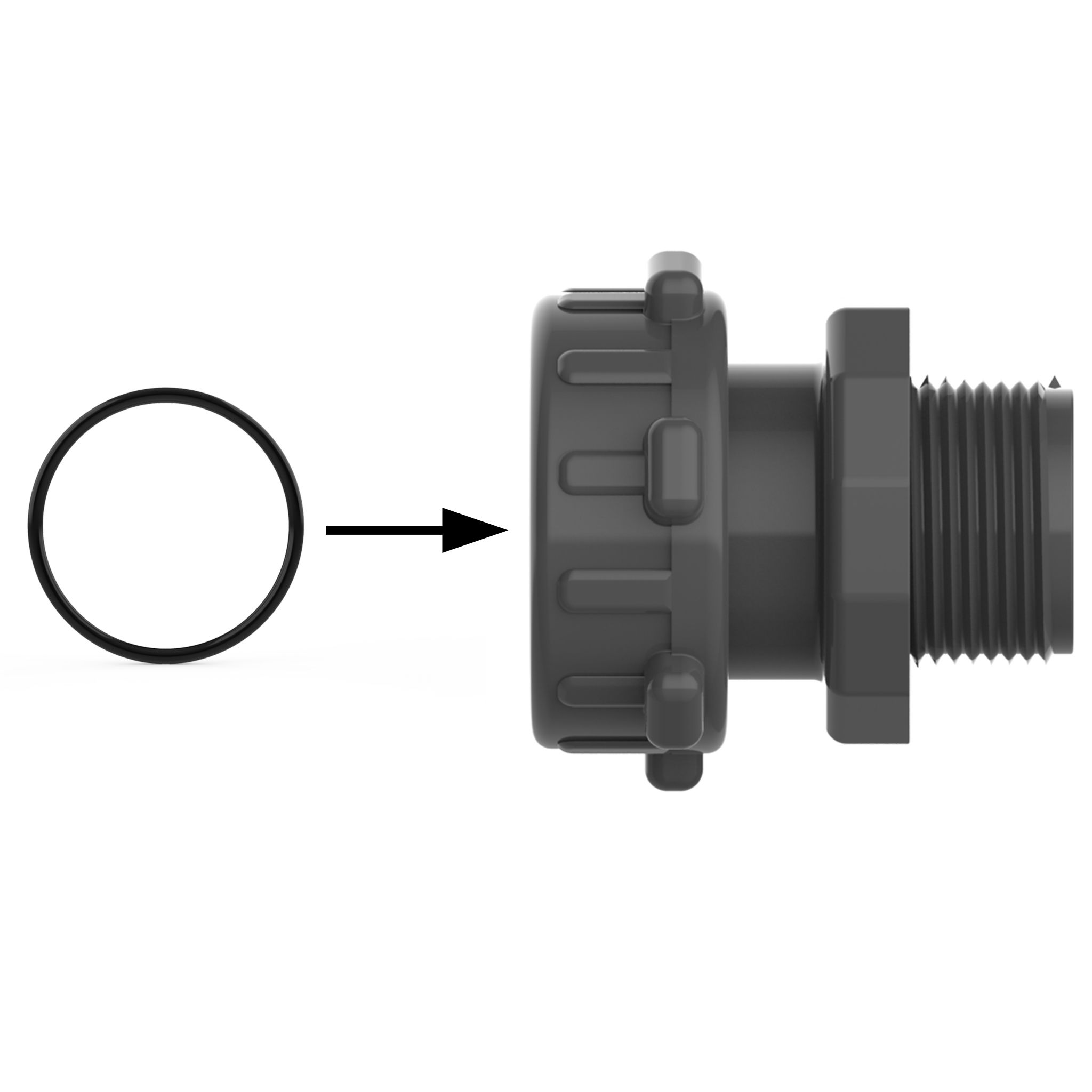 Common O-Ring On All 1" Parts - Irrigation