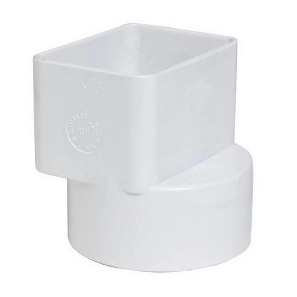 2" X 3" X 3" Downspout Adapter (Flushmount Downspout X Sewer) - Landscaping