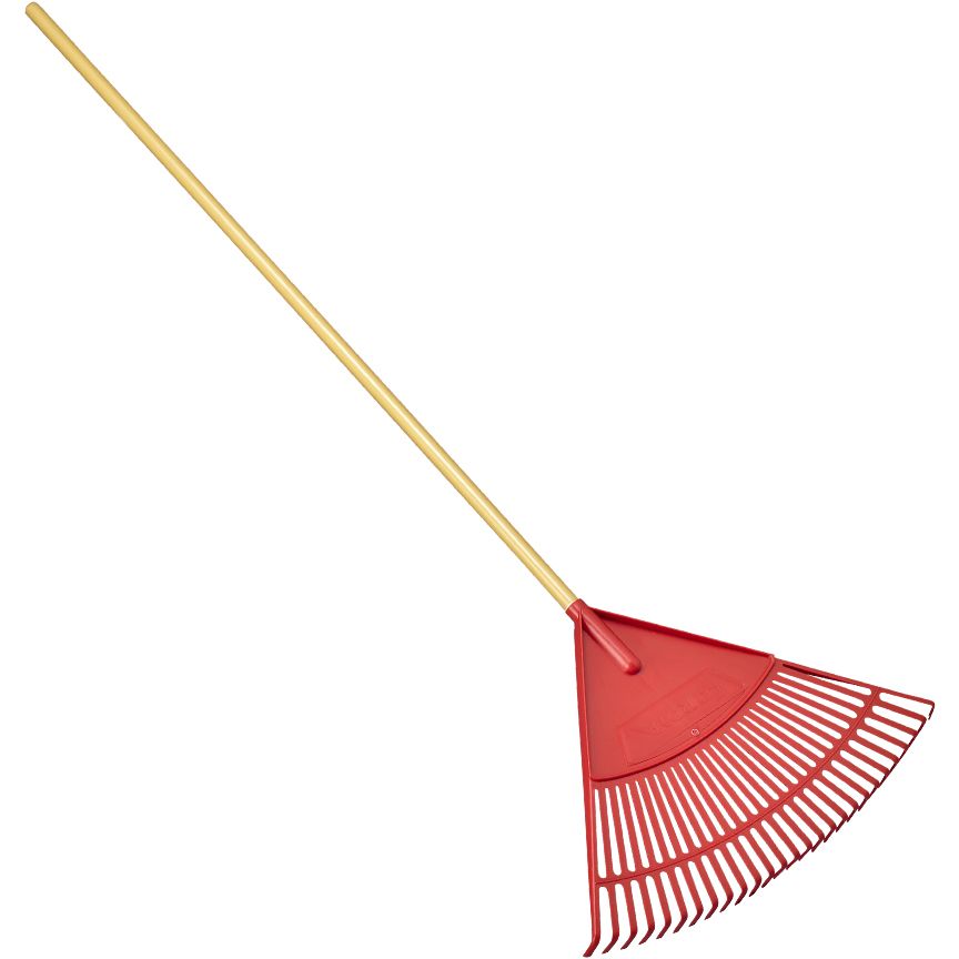 24" Poly Leaf Rake - Wood - Tools & Accessories