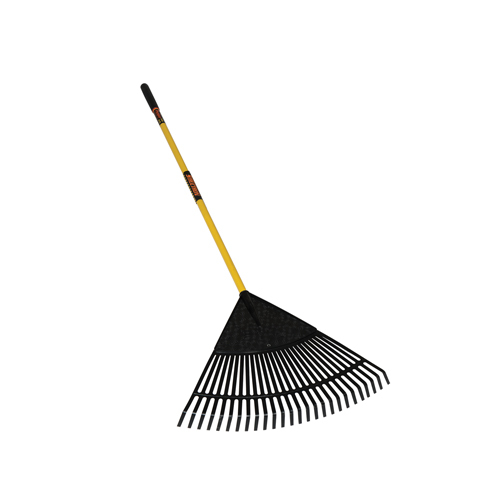 24" Poly Leaf Rake -Fiberglass Handle